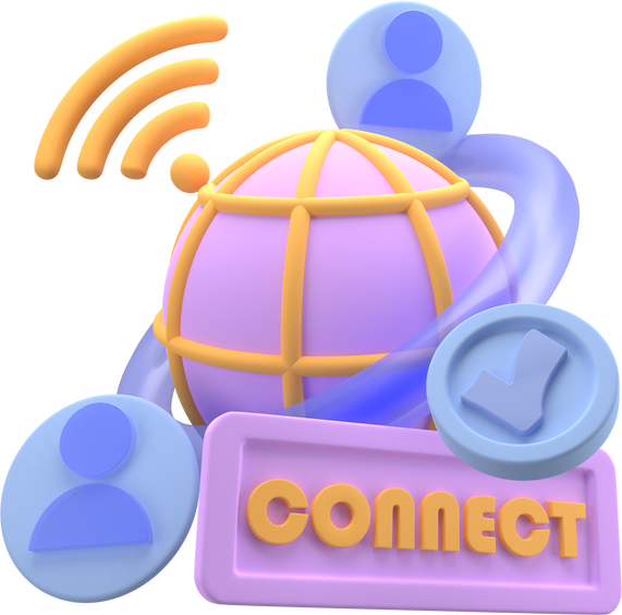 Browser 3D Connection illustration