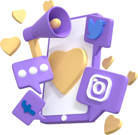 Social Media 3d Icon